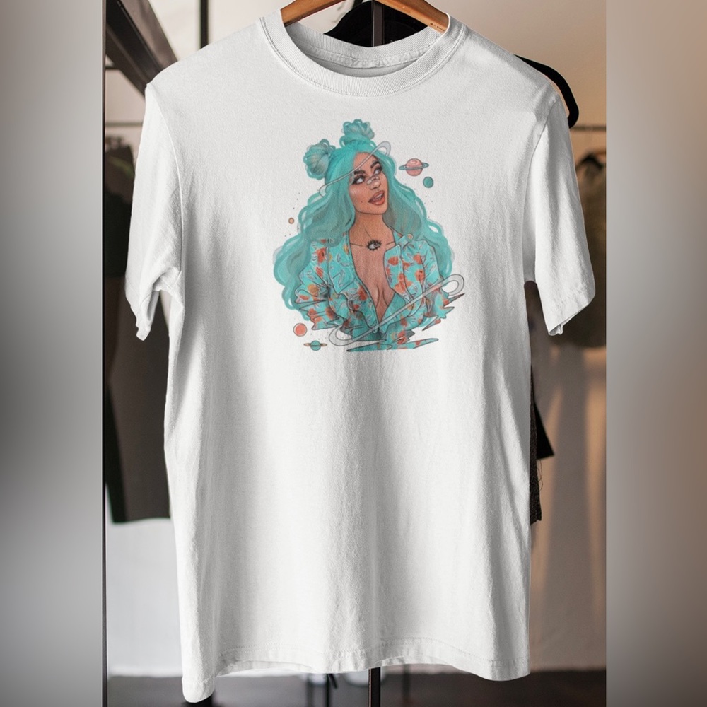 Karol G La Bichota Universe Center Spanish Latina Columbia Women’s White Tee NWT